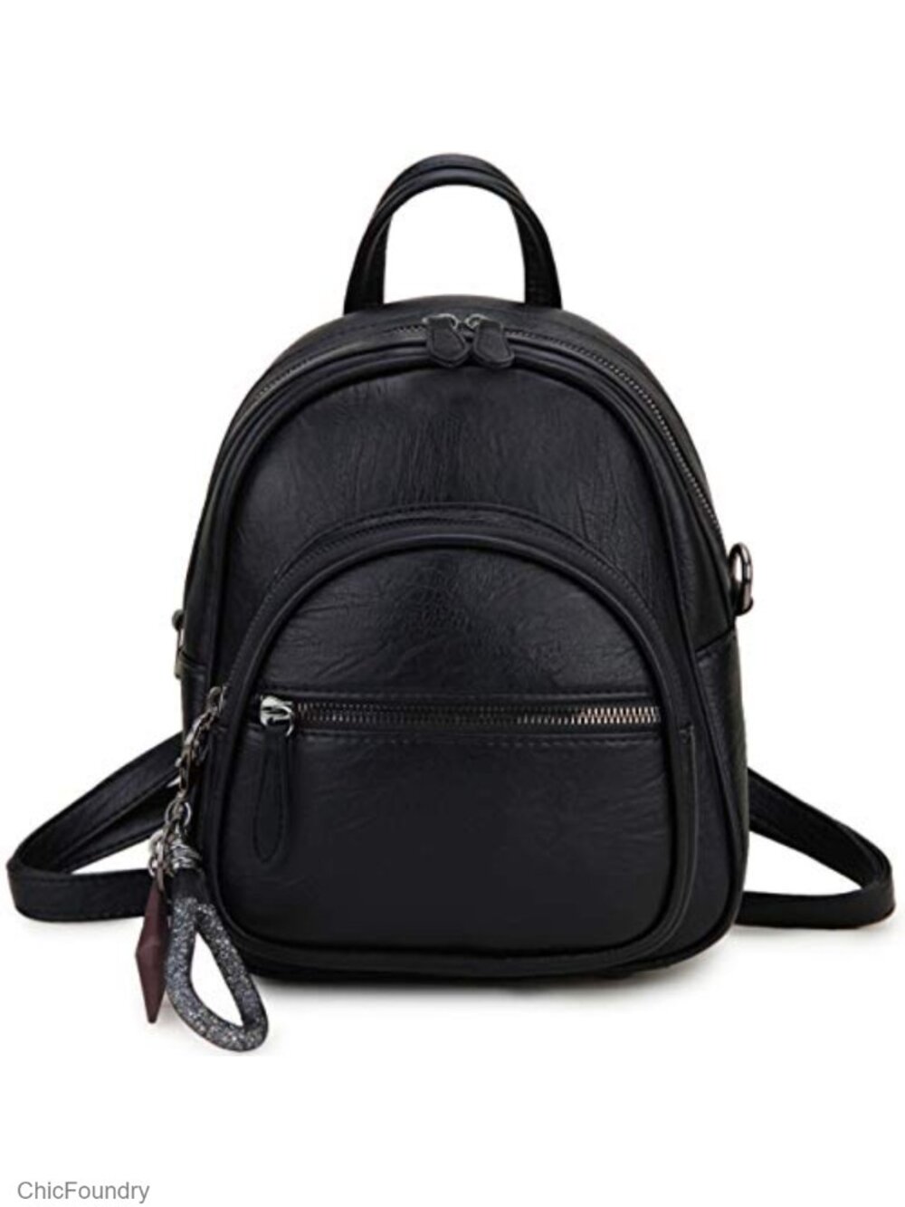 Mini Faux Leather Backpack Purse Convertible Sling Bag Women